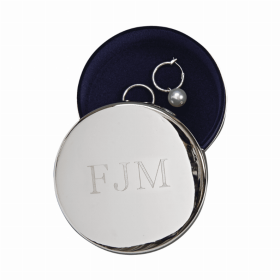 Round Keepsake Box, Nickel Plated 3" Dia