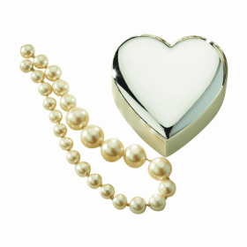 Heart Box, Nickel Plated 2.5" X 2.5"