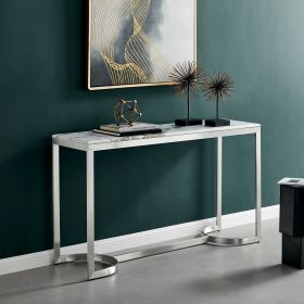 Aristo Luxe Console Table // Chrome and White