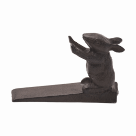 Vintage Duty Cast Iron Mouse Door Stopper- Decorative Mouse Statue Door Wedge- Antique Brown