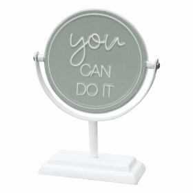 You Can Do It/Great Things Take Time-2 Sided Rotating Metal Table Top Decoration- Embossed Metal Signs for Home Decoration-6 x 2.5 x 7.875 Inches