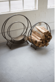 Set Of 3 Metal Firewood Racks 31.5" X 13.5" X 33.5"T