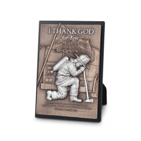 SculpturePlaque Moments Of Faith Fireman