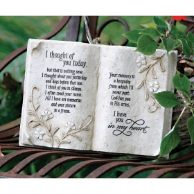 I Thought Of You Today Open Book Plaque