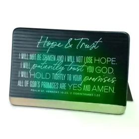 Tabletop Plaque Hope Trust Dark Brown
