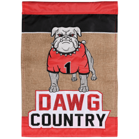 Flag Dawg Country Bulldog Burlap 13x18