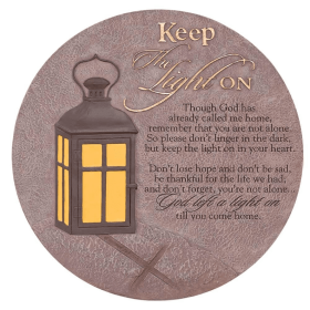 Keep Light On Garden Resin Stone