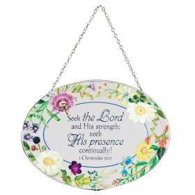 Suncatcher Seek The Lord 9In Oval