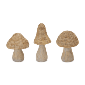 Wicker Mushroom Decor
