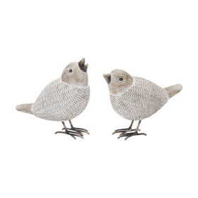 Wicker Standing Bird Figurine