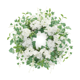 Hydrangea and Ivy Leaf Wreath