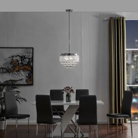 Cinderella Crystal Round Chandelier Pendant // Chrome