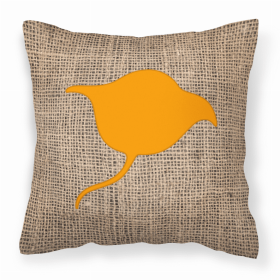 Stingray Burlap and Orange BB1094 Fabric Decorative Pillow
