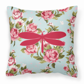 Moth Shabby Chic Blue Roses BB1061 Fabric Decorative Pillow