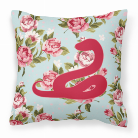 Snake Shabby Chic Blue Roses BB1124 Fabric Decorative Pillow