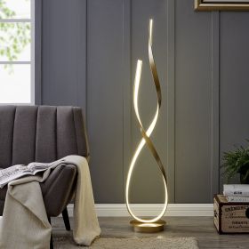 Vienna LED 55" Tall Floor Lamp // Dimmable (Color: Sandy Gold)