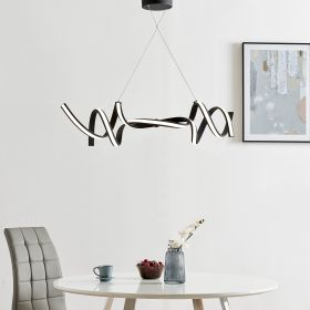 Munich LED Horizontal Chandelier (Color: black)