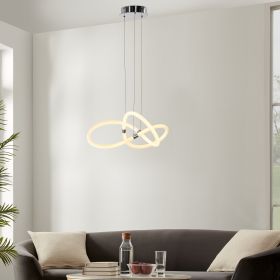 Daisy LED Adjustable Chandelier (Color: Chrome)