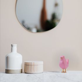 Bird Sculpture (Color: Light Pink)