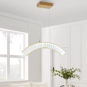 Sanford Brushed Gold Chandelier (Color: 1 Light)