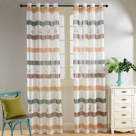 Window Sheer Curtains Panel (Option: Bermuda)