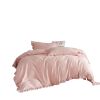 Twin Size 4 piece Duvet Cover Set Ruffled Bedding 100% Cotton