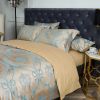 Queen Size Duvet Cover Set Jacquard Top & 100% Cotton Inside