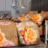 Queen Size Duvet Cover Set 6 Piece Luxury Floral Bedding