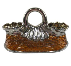 Purse Decorative Ceramic & Glass Flower Vase (Option: 14.5" x 5.5" x 8.5"(H))