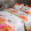 Queen Size Duvet Cover Set 6 Piece Luxury Floral Bedding
