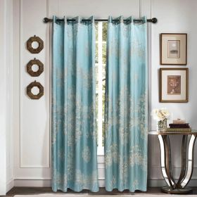 Curtains Damask Jacquard Grommet Semi-Blackout, Tall 60x100 (Option: Lille)
