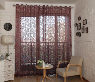 Window Sheer Curtains Panel (Option: Madrid)
