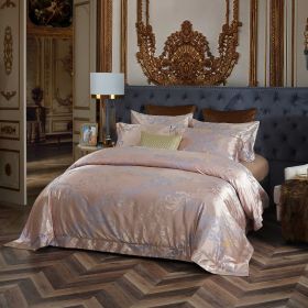 Queen Size Duvet Cover Set Jacquard Top & 100% Cotton Inside (Option: Montipellier)