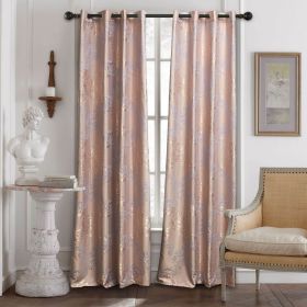 Curtains Damask Jacquard, Grommet, Semi-Blackout, Tall 60x100 inches (Option: Montipellier)