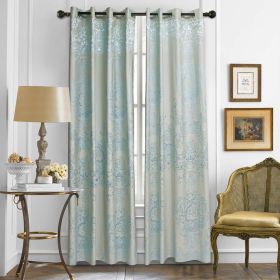 Curtains Damask Jacquard Grommet Semi-Blackout, Tall 60x100 (Option: Reims)