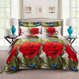 Duvet Cover Set Floral Bedding, Dolce Mela - Romeo (Option: King Size)
