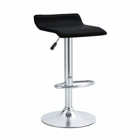 Zenith Chrome Elegance Counter Set of Two Stools (Color: black)