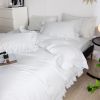 6 piece Duvet Cover Set Ruffled Bedding 100% Cotton