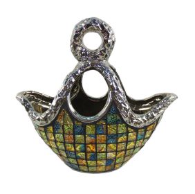 Purse Decorative Ceramic & Glass Flower Vase (Option: 11 3/4" x 5.5" x 10)