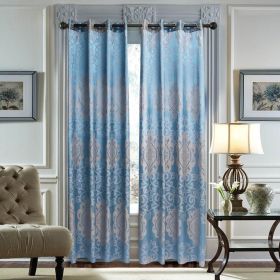 Curtains Damask Jacquard Grommet Semi-Blackout, Tall 60x100 (Option: Caen)