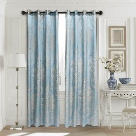 Curtains Damask Jacquard Grommet Semi-Blackout, Tall 60x100 (Option: Toulon)